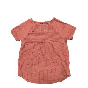 Prana Burgundy Short Sleeve Organic Cotton Women's Medium